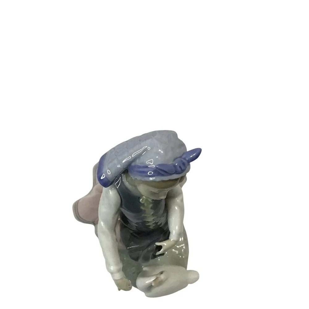 LLADRO Retired Porcelain Josefa‎ Feeding Duck Number 5201 Pink Gray Blue READ